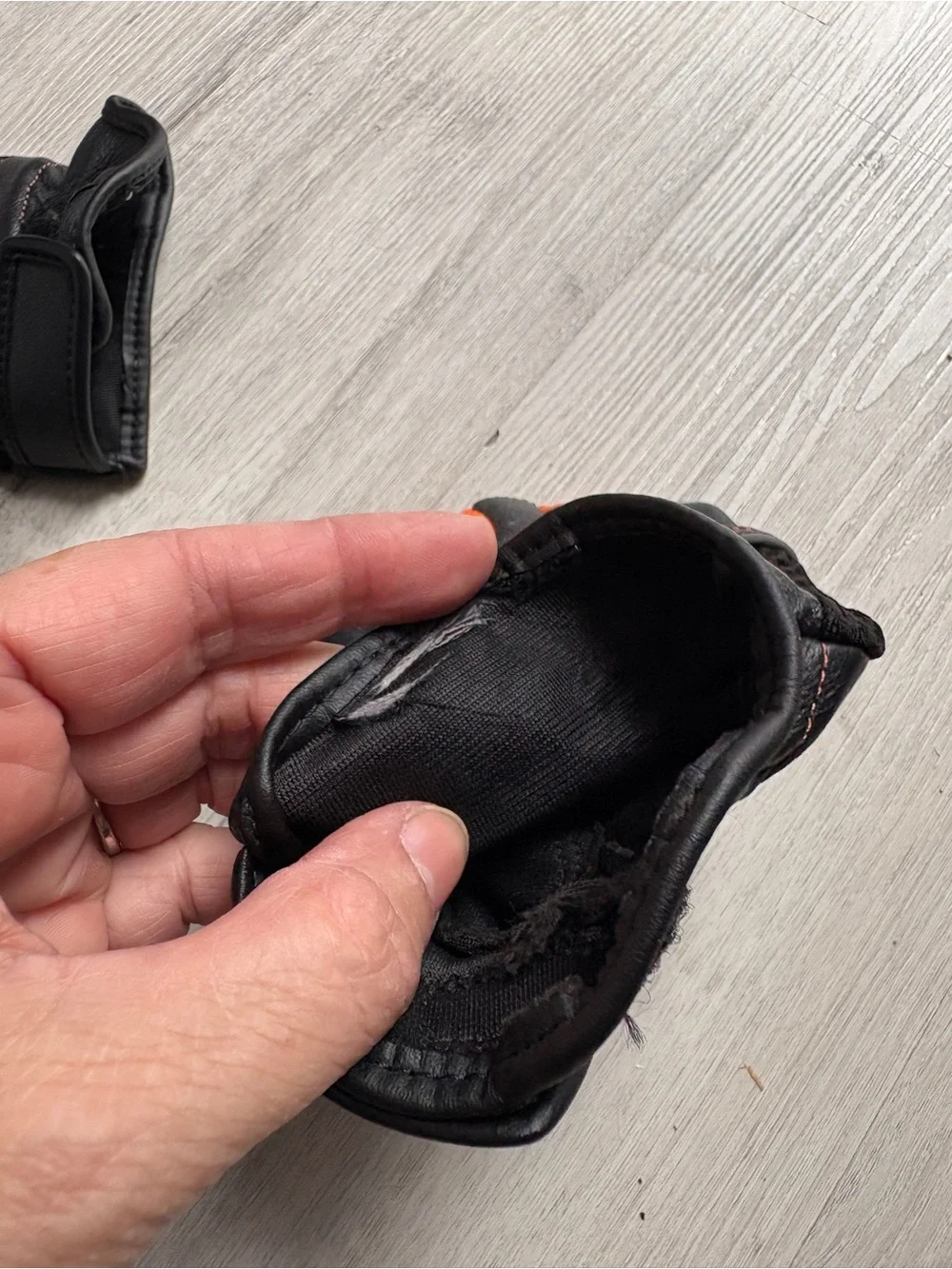 Harley-Davidson Black Gloves with Orange Accents